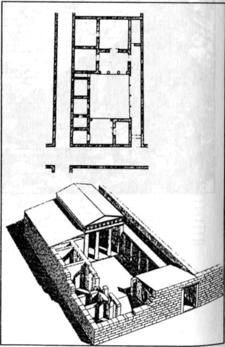 Дом гражданина Приены. План и реконструкция.