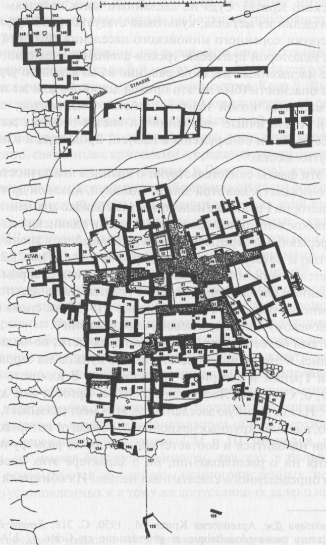 План поселения в Карфи. Восточный Крит