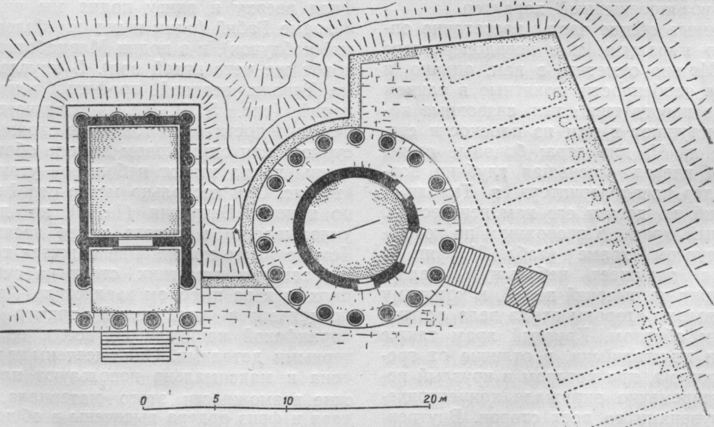 Генеральный план площадки двух республиканских храмов в Тиволи