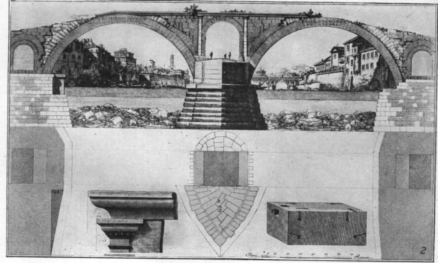 Мост Фабриция (I в. до н. э., гравюра Пиранези XVIII в.)