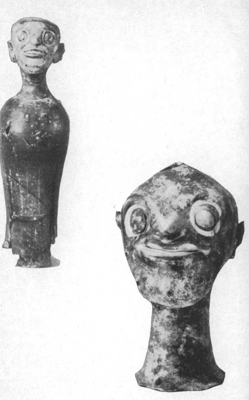 Микены. Дворцовое  святилище. Культовые фигурки. Глина (XIII в.).