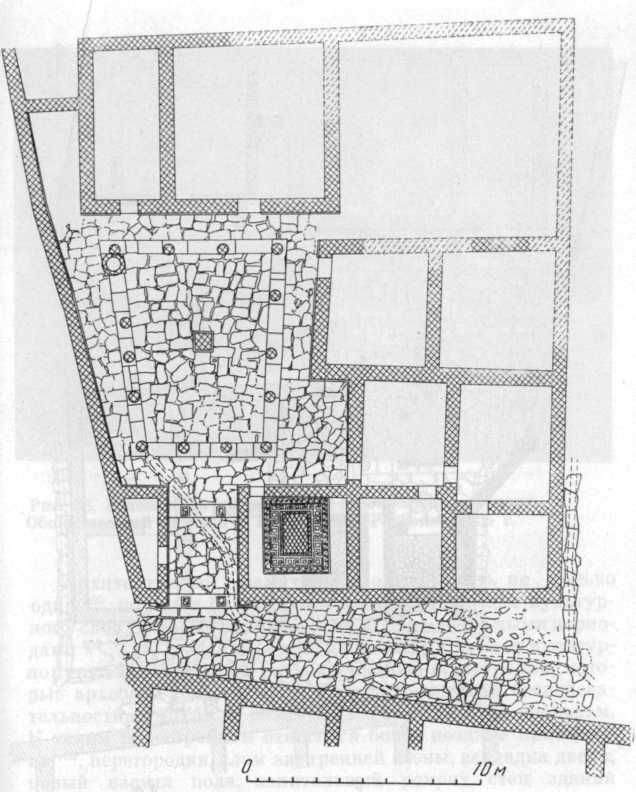 Ольвия. Пританей. План I-го строительного периода. Раскопки 1909—1910 гг.