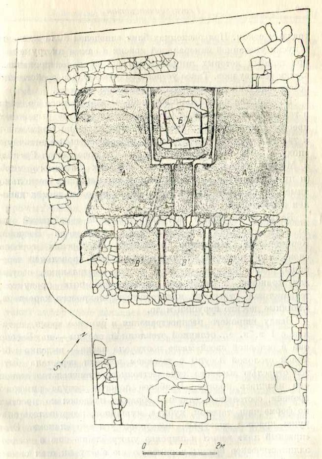 План винодельни II—III вв. н. э. в Тиритаке на участке XVII.