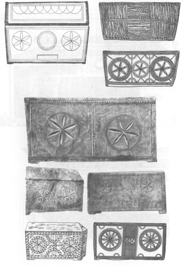 Образцы оссуариев римского времени, найденных в Палестине