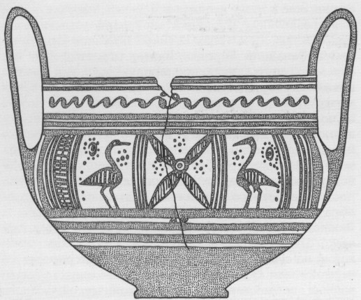 Канфар с птицами с острова Родос. VIII в. до н. э.