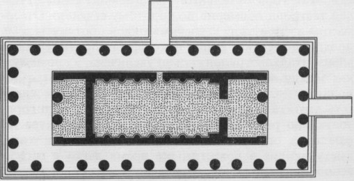Храм Афины Алей в Тегее. IV в. до н. э. План