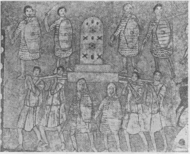 Фрагмент живописи из синагоги в Дура-Европос. II в. η. э.