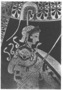 Афина с эгидой. Рисунок на вазе