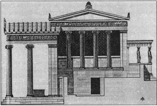 Эрехтейон. Западная сторона. Реконструкция