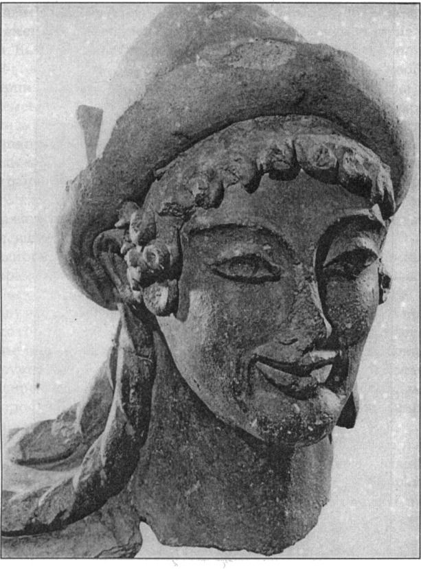 Голова статуи Гермеса. Работа школы Вулки. Вейи (Портоначчо). Ок. 500 г. до н.э.