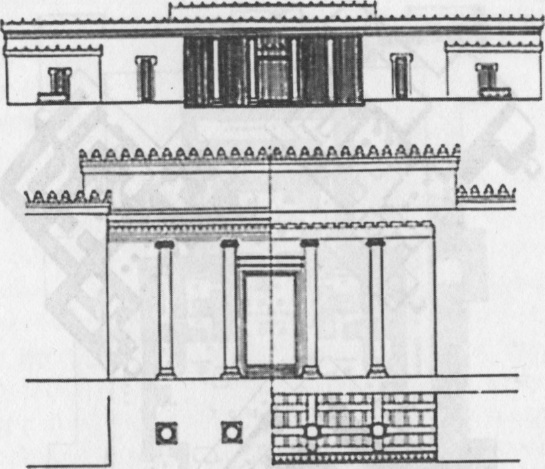 Реконструкция внешнего облика храма Окса в Тахти Сангине