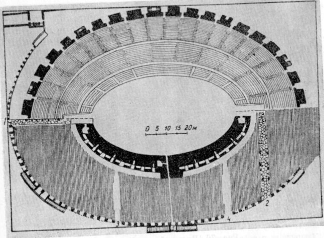 Помпейский амфитеатр. План.