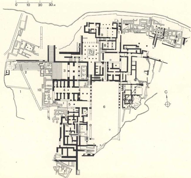 Новый дворец в Фесте. XVII—XVI вв. до н. э. План