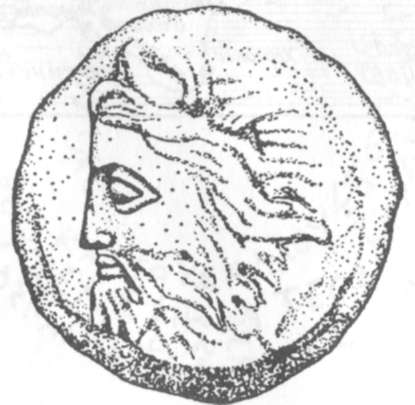 49. Речной бог. Медная ольвийская монета. III в.