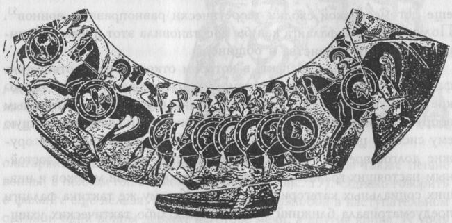 Аттическая фаланга. Изображение середины VI в. до н. э.