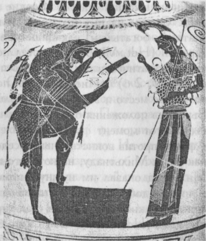 Геракл играет на лире перед Афиной