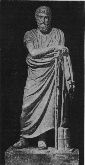 Статуя неизвестного писателя, так наз. Гомер (мрамор). Неаполь