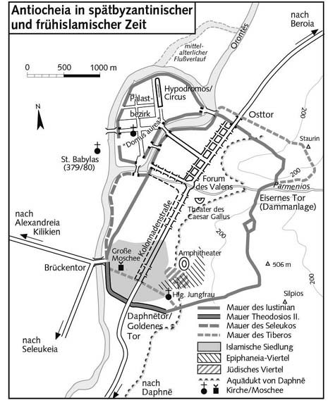 Антиохия в поздневизантийское и раннеисламкое время - План города