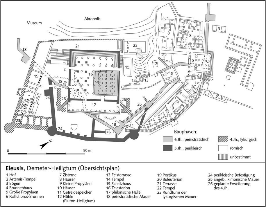 Элевсин, Святилище Деметры - Общий план