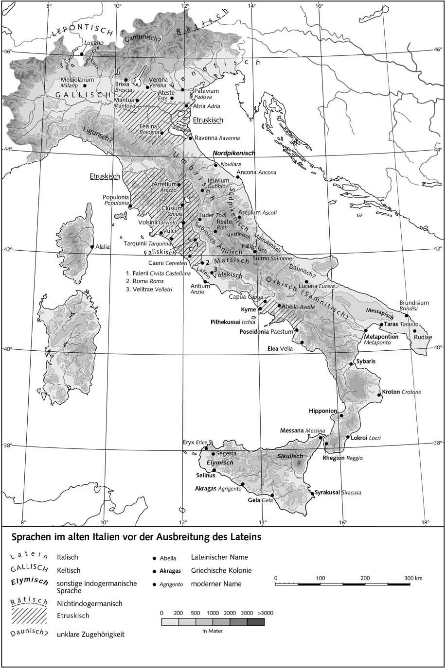 Языки в древней Италии до распространения латыни
