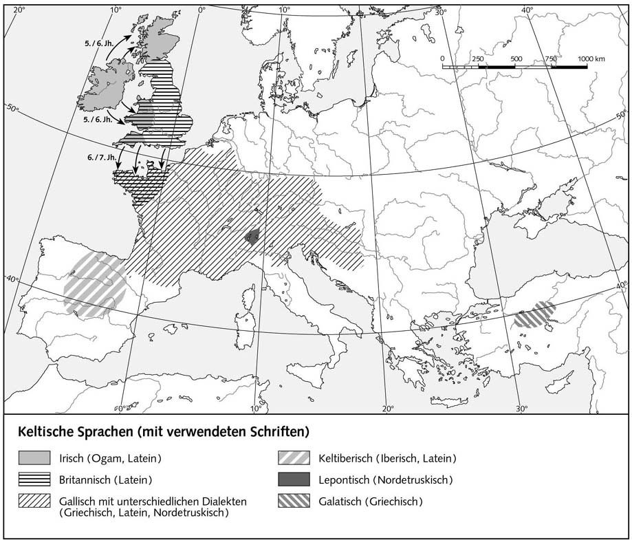 Кельтские языки - Карта