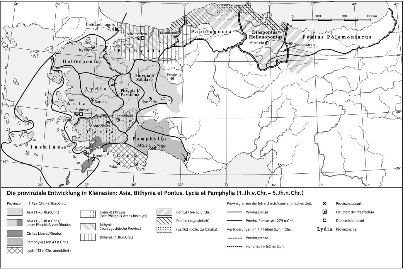 Развитие провинций в Малой Азии: Азия, Вифиния и Понт, Ликия и Памфилия (I в. до н.э. - V в. н.э.)