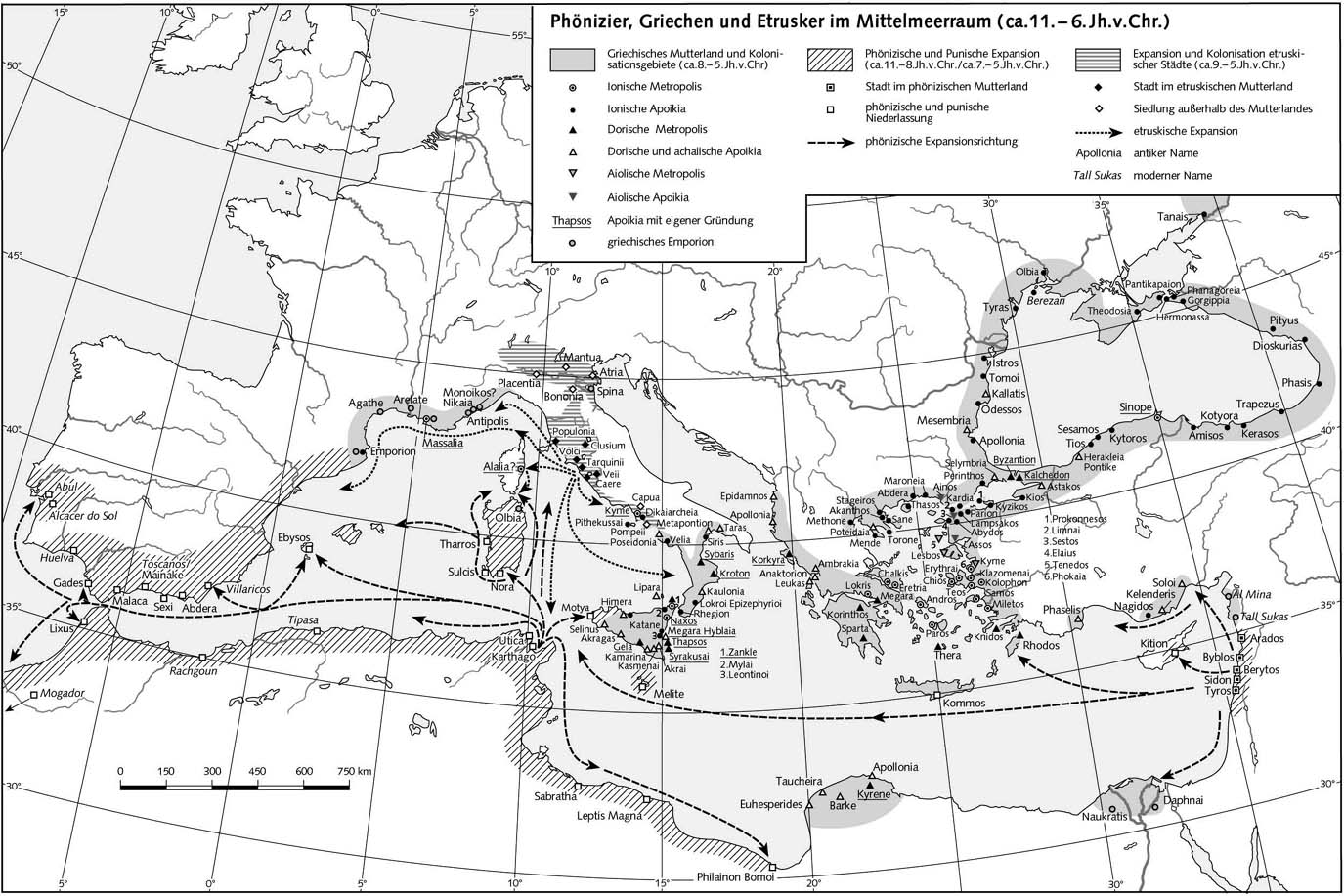 Финикийцы, Греки и Этруски в Средиземноморье (XI - VI вв. до н.э.)