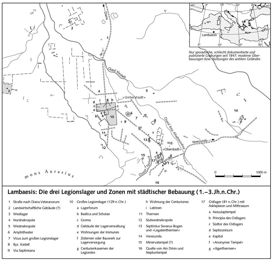 Ламбезис: лагерь трех легионов и зоны с городской застройкой (I-III вв. н.э.)