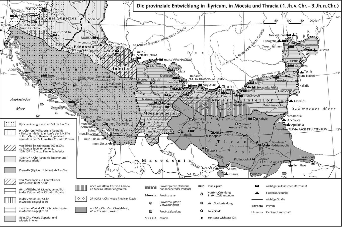 Развитие провинций: Иллирик, Мезия, Фракия