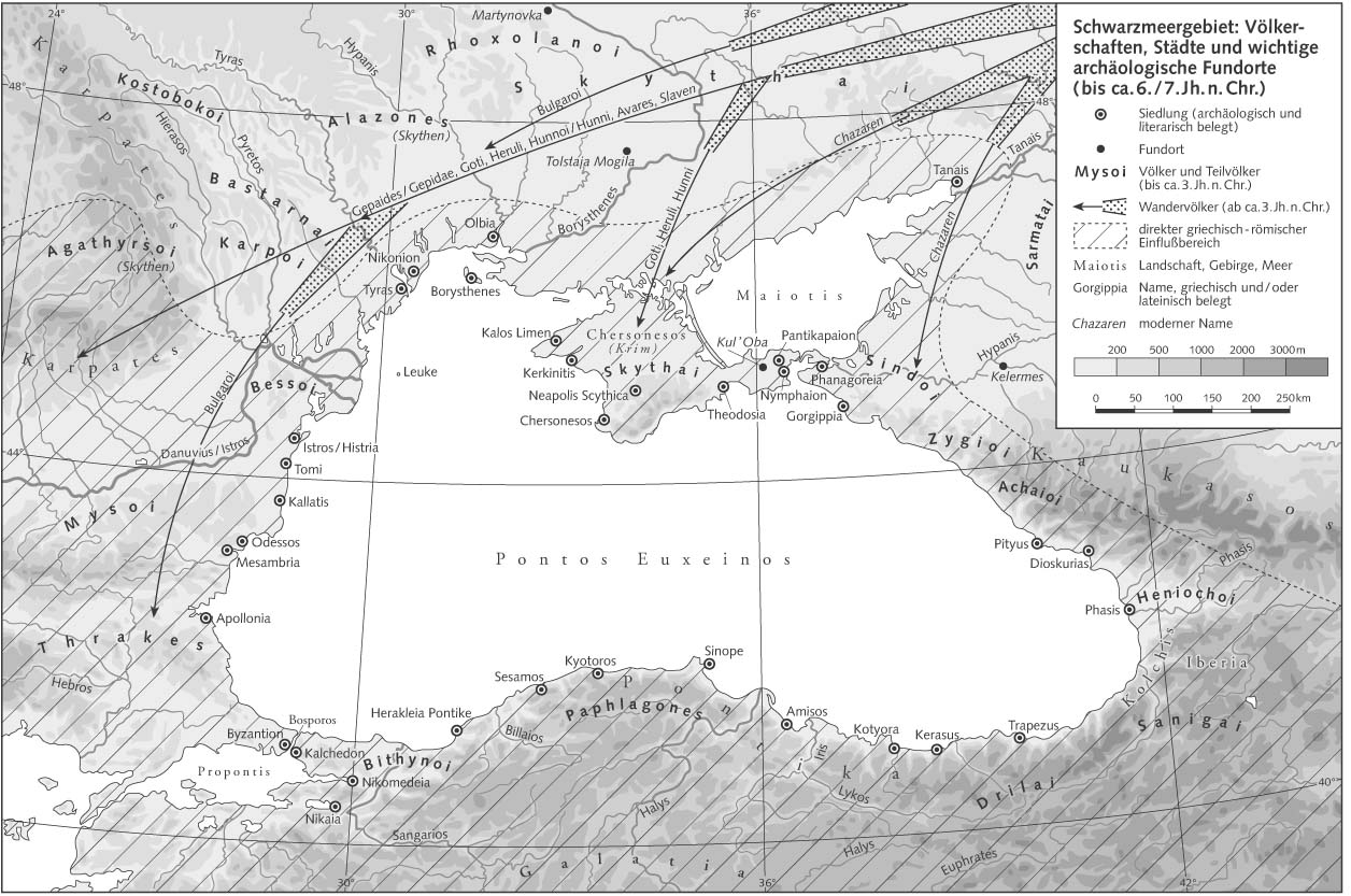 Причерноморье: народы, города и места важных археологических находок (до прибл. VI/VII вв. н.э.)