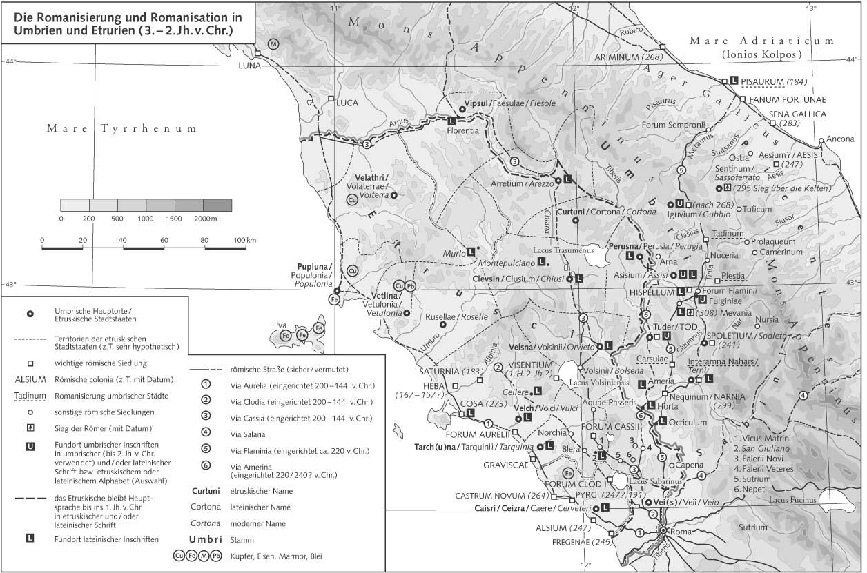 Романизация Умбрии и Этрурии (III-II вв. до н.э.)