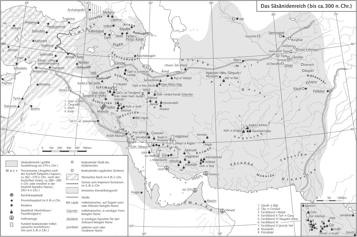 Держава Сасанидов (до прибл. 300 г. н.э.) - Карта